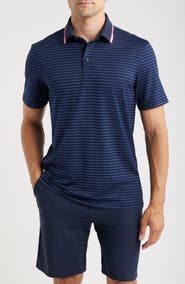 G/FORE Stripe Mesh Golf Polo