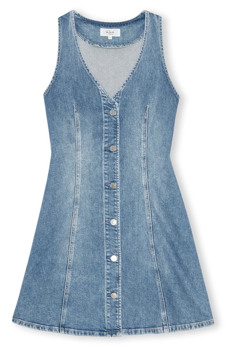 Rails Anaheim Sleeveless Fit & Flare Denim Minidress, Alternate, color, Heritage Blue