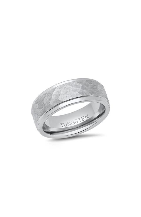 Tungsten Prism Band Ring