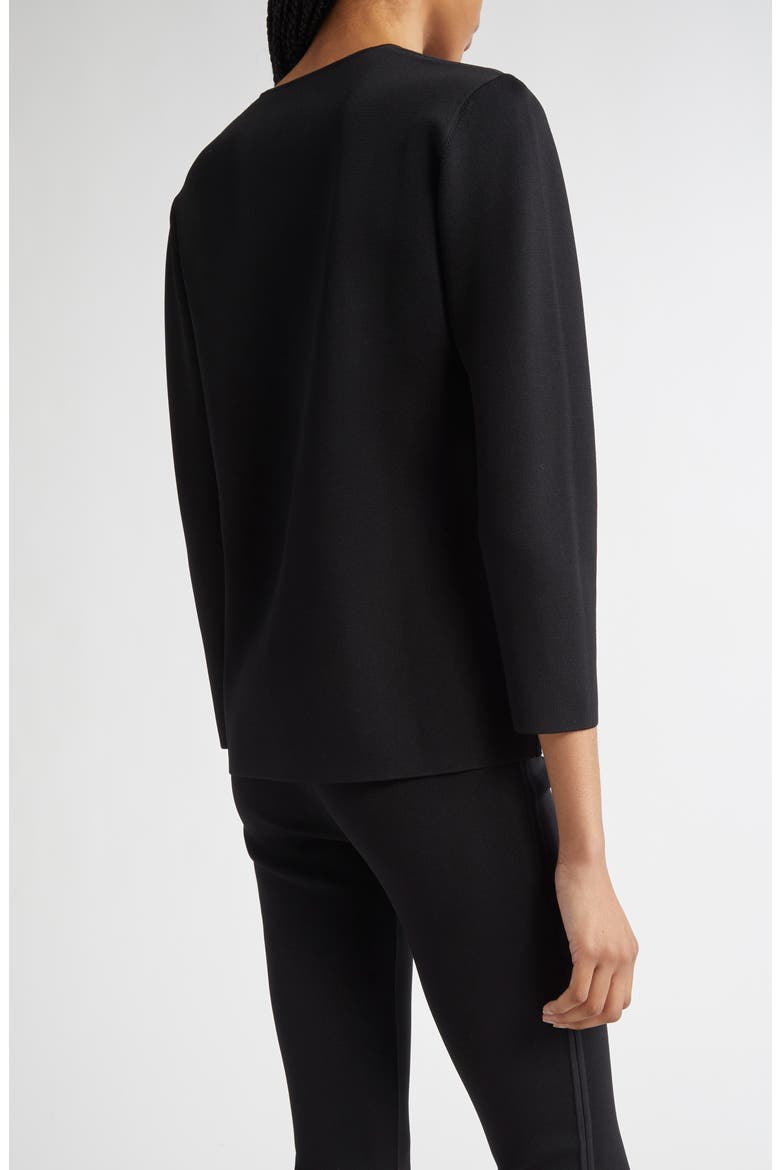 Compact Knit Top, Alternate, color, BLACK