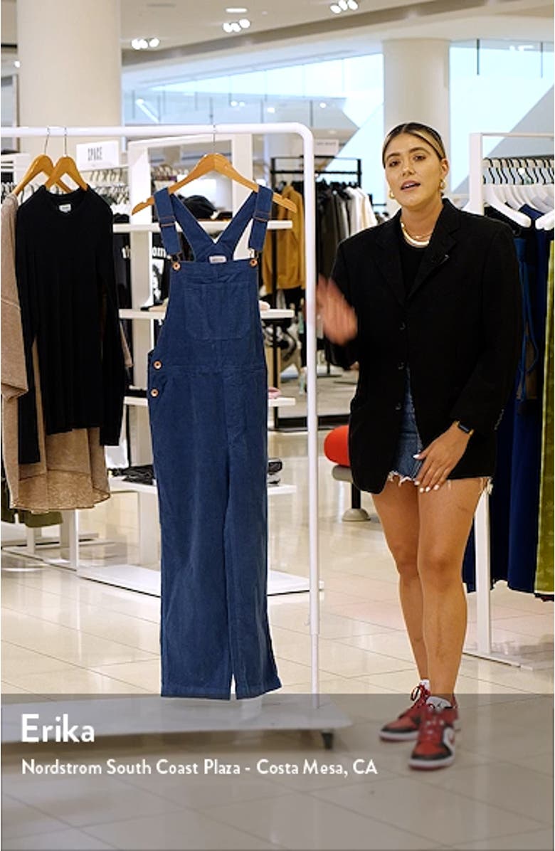 Christina Houndstooth Crop Flare Leg Overalls, sales video thumbnail