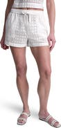 DKNY Geometric Eyelet Relaxed Drawstring Shorts