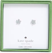 Kate Spade New York pavé cubic zirconia flower stud earrings