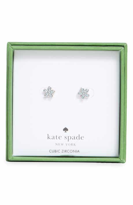 Kate Spade New York pavé cubic zirconia flower stud earrings