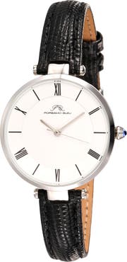 PORSAMO BLEU Bellevue Leather Strap Watch, 32mm