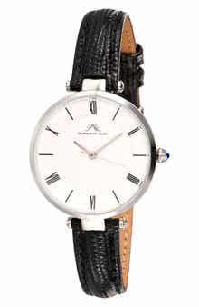 PORSAMO BLEU Bellevue Leather Strap Watch, 32mm