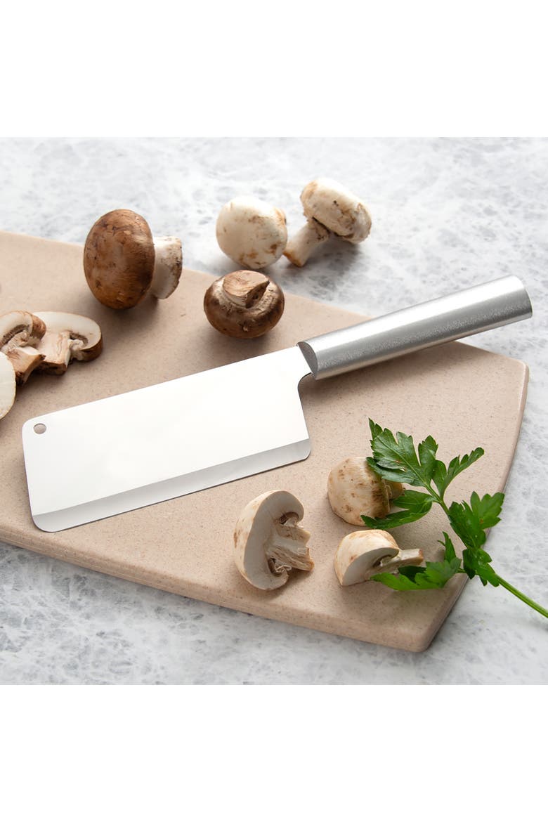 Cutlery 8.5-Inch French Chef Knife, 5.25 Inch Chef's Dicer Knife, Silver Handles & Quick Edge Knife Sharpener, Alternate, color, Silver