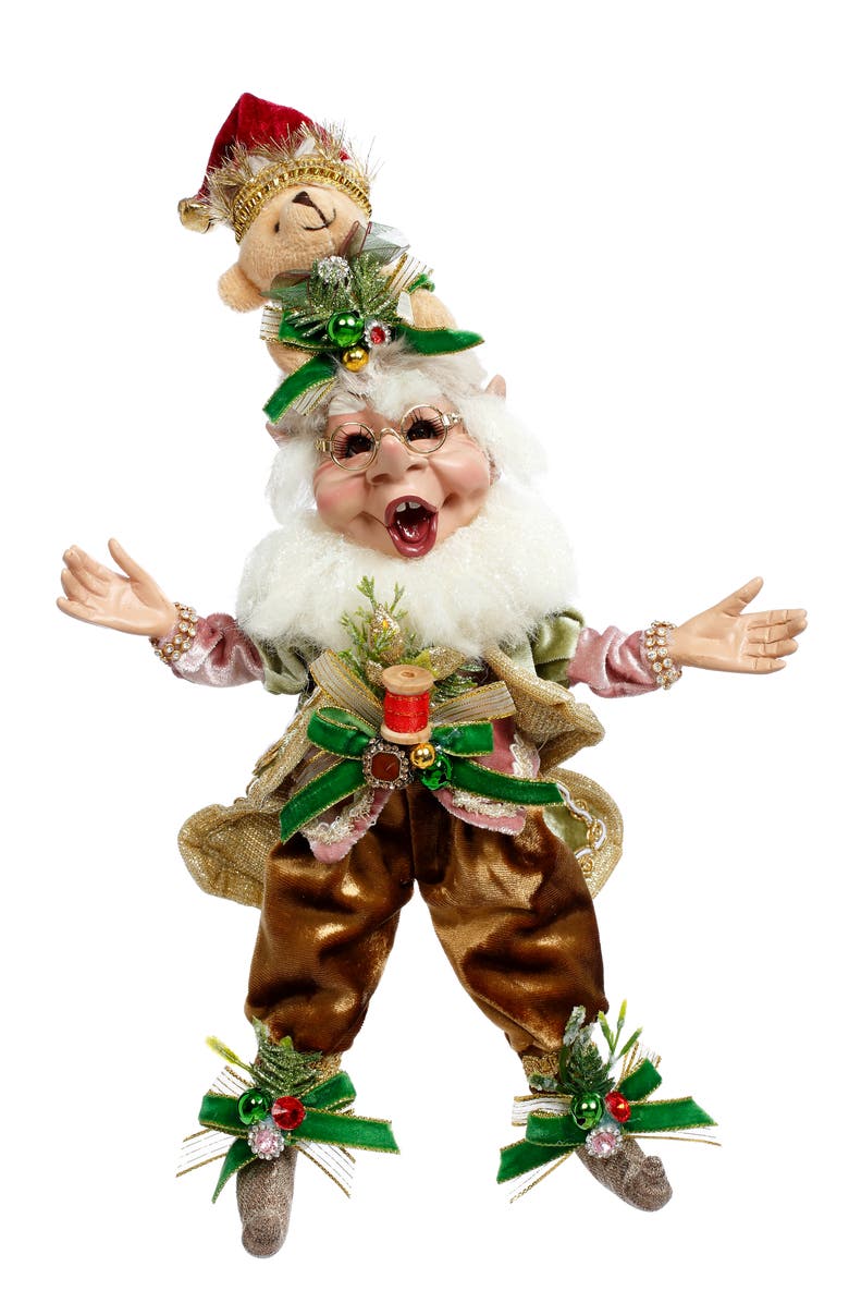 Mark Roberts Teddy Bear Elf, Small, Main, color, Rust/Copper
