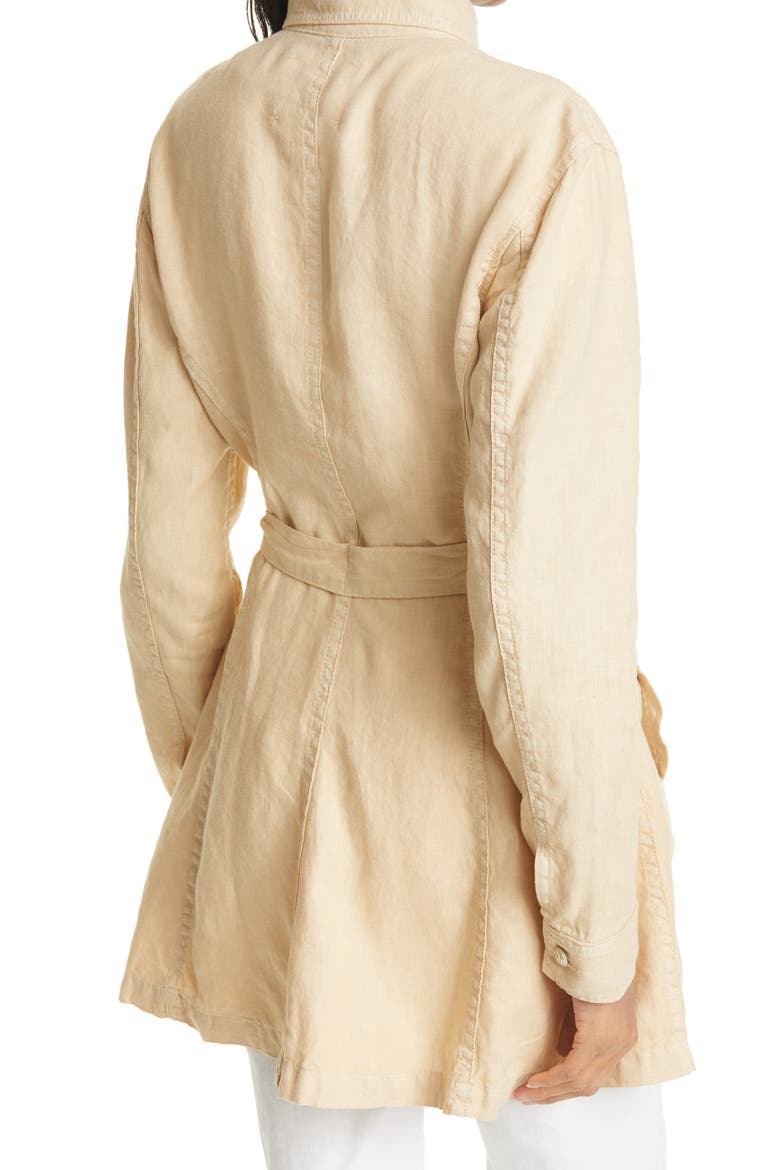 Samantha Linen Safari Jacket, Alternate, color, SAND