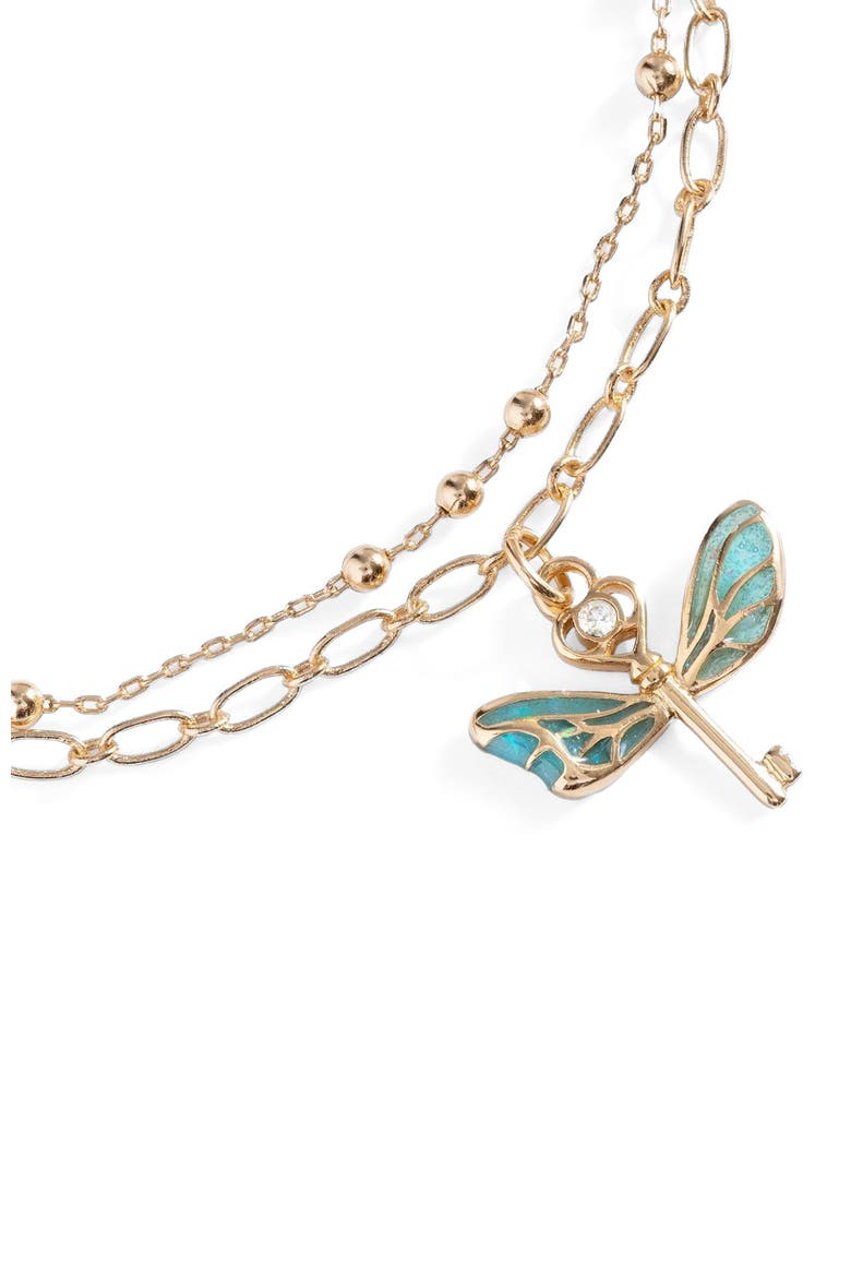 Harry Potter Flying Keys Adjustable Bracelet, Alternate, color, Blue Green