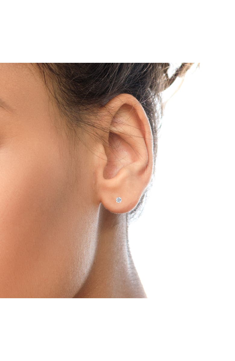 Haus of Brilliance 14k White Gold Solitaire Diamond Stud Earrings, Alternate, color, White