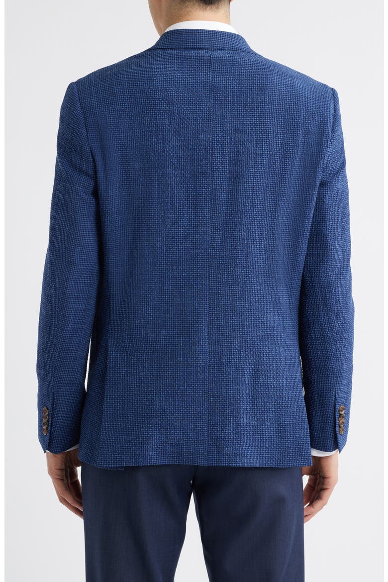 Myles Navy Check Wool Blend Seersucker Sport Coat, Alternate, color, MID BLUE