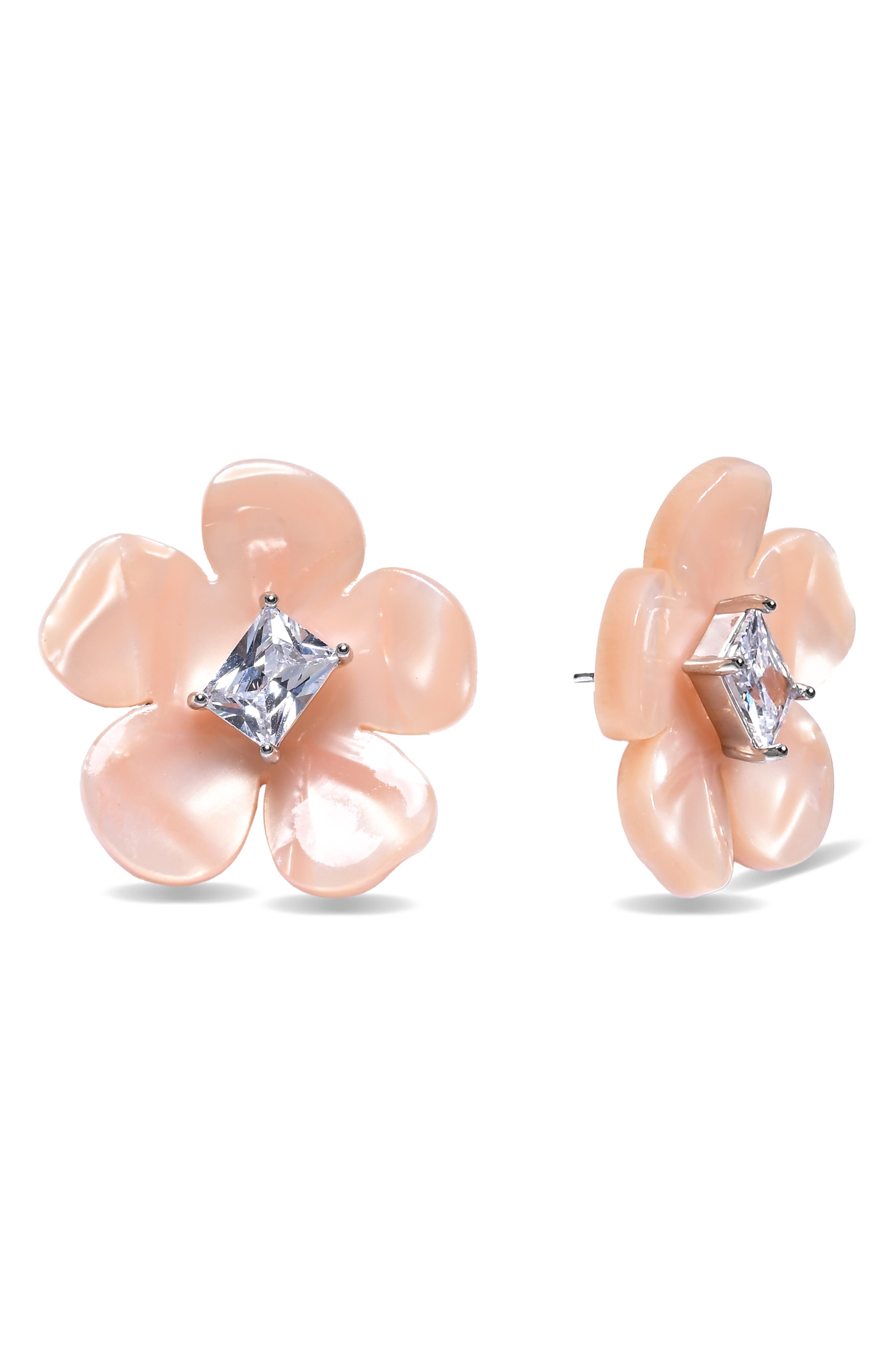 EYE CANDY LOS ANGELES Fiorella Stud Cubic Zirconia Stud Earrings