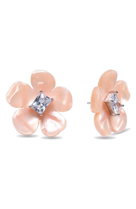 Fiorella Stud Cubic Zirconia Stud Earrings