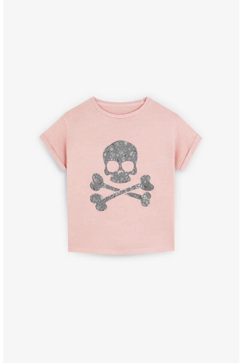 Leoskulltee Girls, Main, color, Pink
