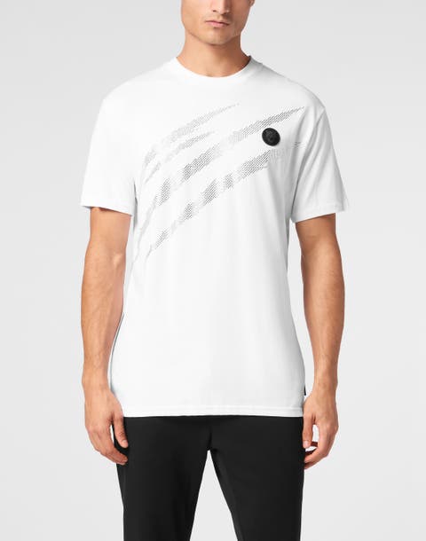 Cotton T-Shirt Round Neck Ss Lamina Scratch Men