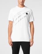 PLEIN SPORT Cotton T-Shirt Round Neck Ss Lamina Scratch Men