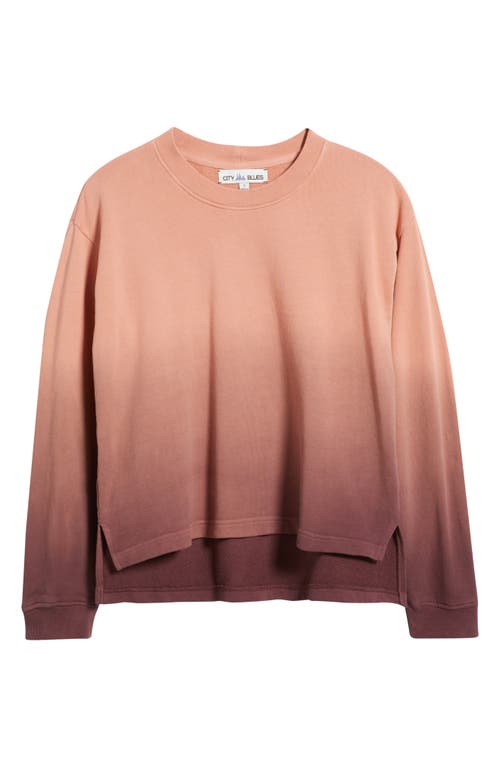 City Blues Ombré Sweatshirt In Pink