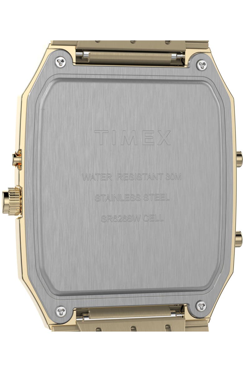 Timex<sup>®</sup> Q Timex 1982 Ana-Digi Reissue Bracelet Watch, 33mm, Alternate, color, Gold
