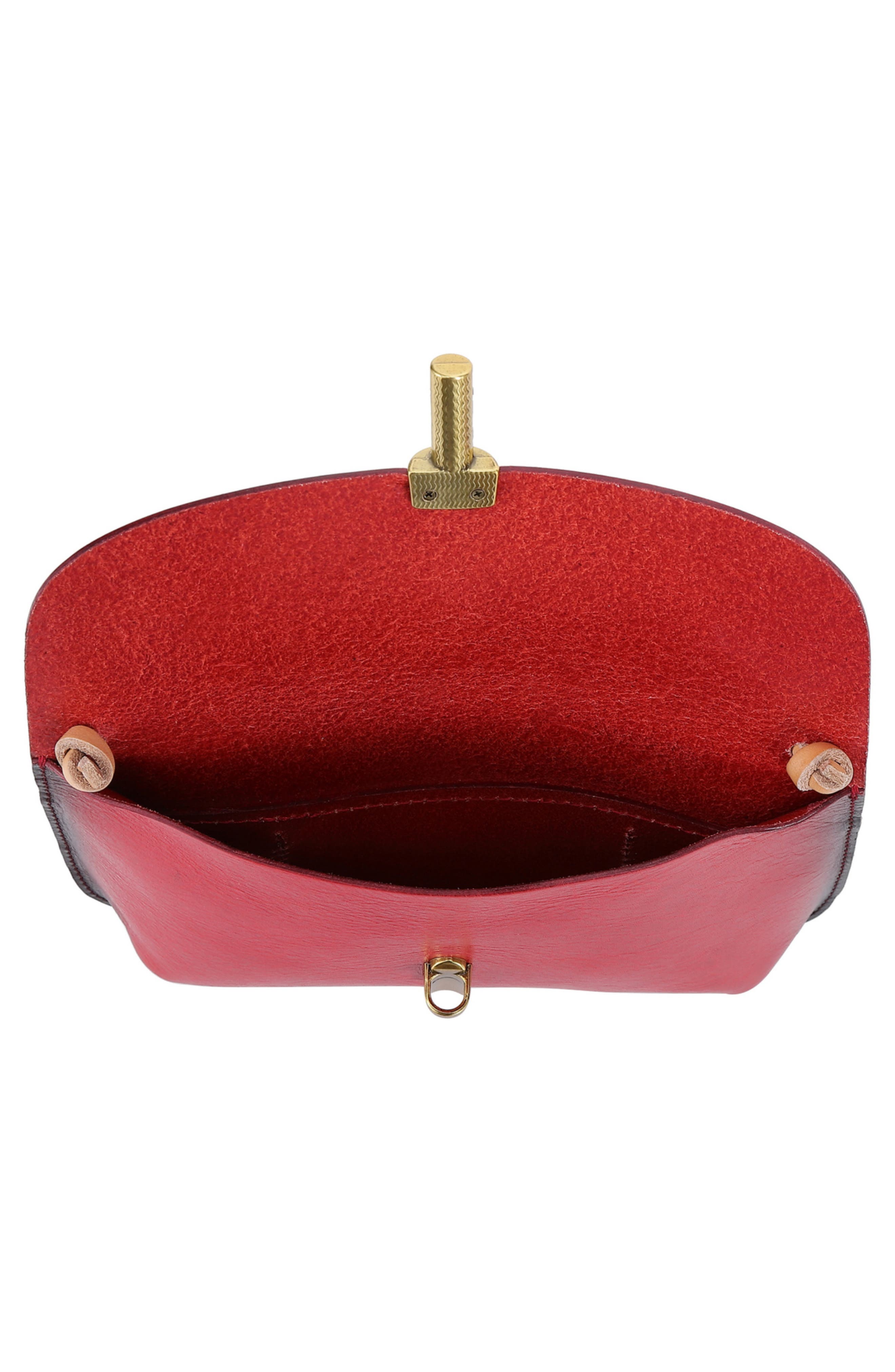 Ada Leather Crossbody Bag, Alternate, color, RED