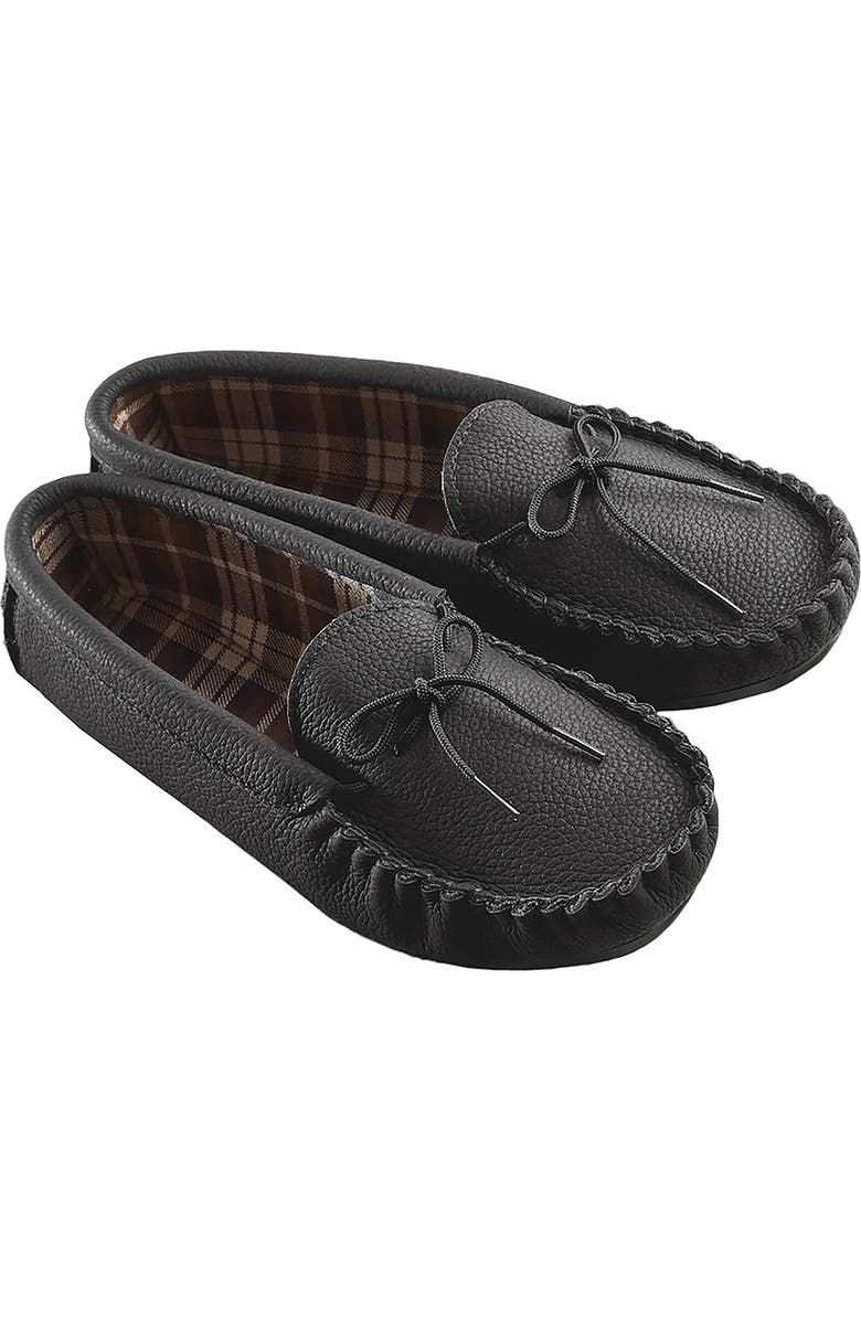 Celtic & Co. British Golf Moccasins, Alternate, color, Black