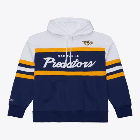 Men's Mitchell & Ness Navy Nashville Predators Head Coach Hoodie