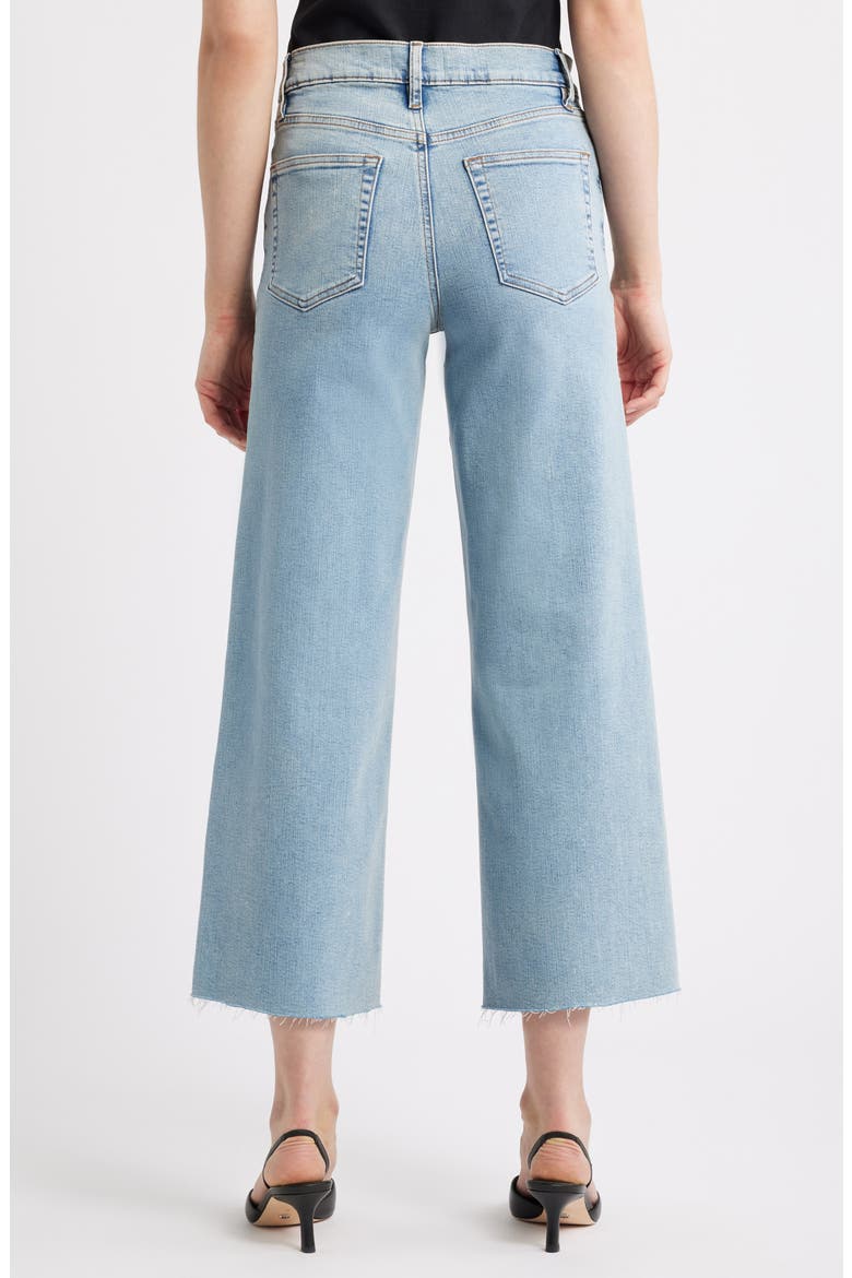 Le Slim Palazzo Raw Hem High Waist Crop Wide Leg Jeans, Alternate, color, SPRINGS RAW AFTER