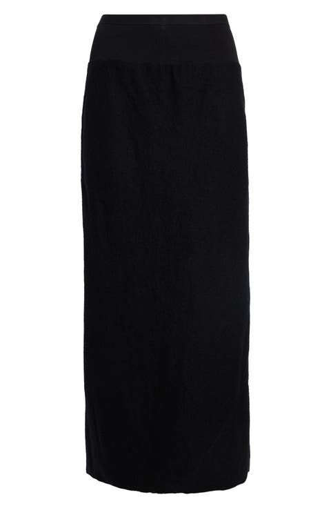 Bias Cut Cotton & Wool Skirt