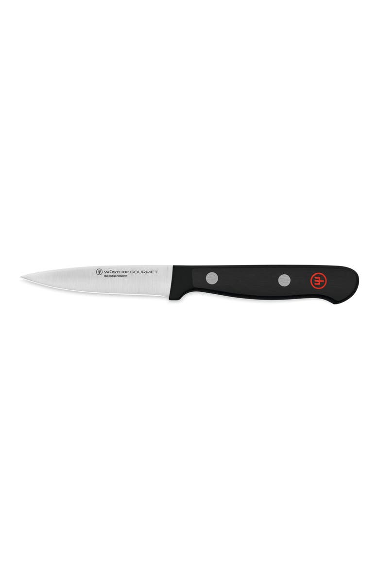 Gourmet 3-Inch Spear Point Paring Knife, Main, color, BLACK
