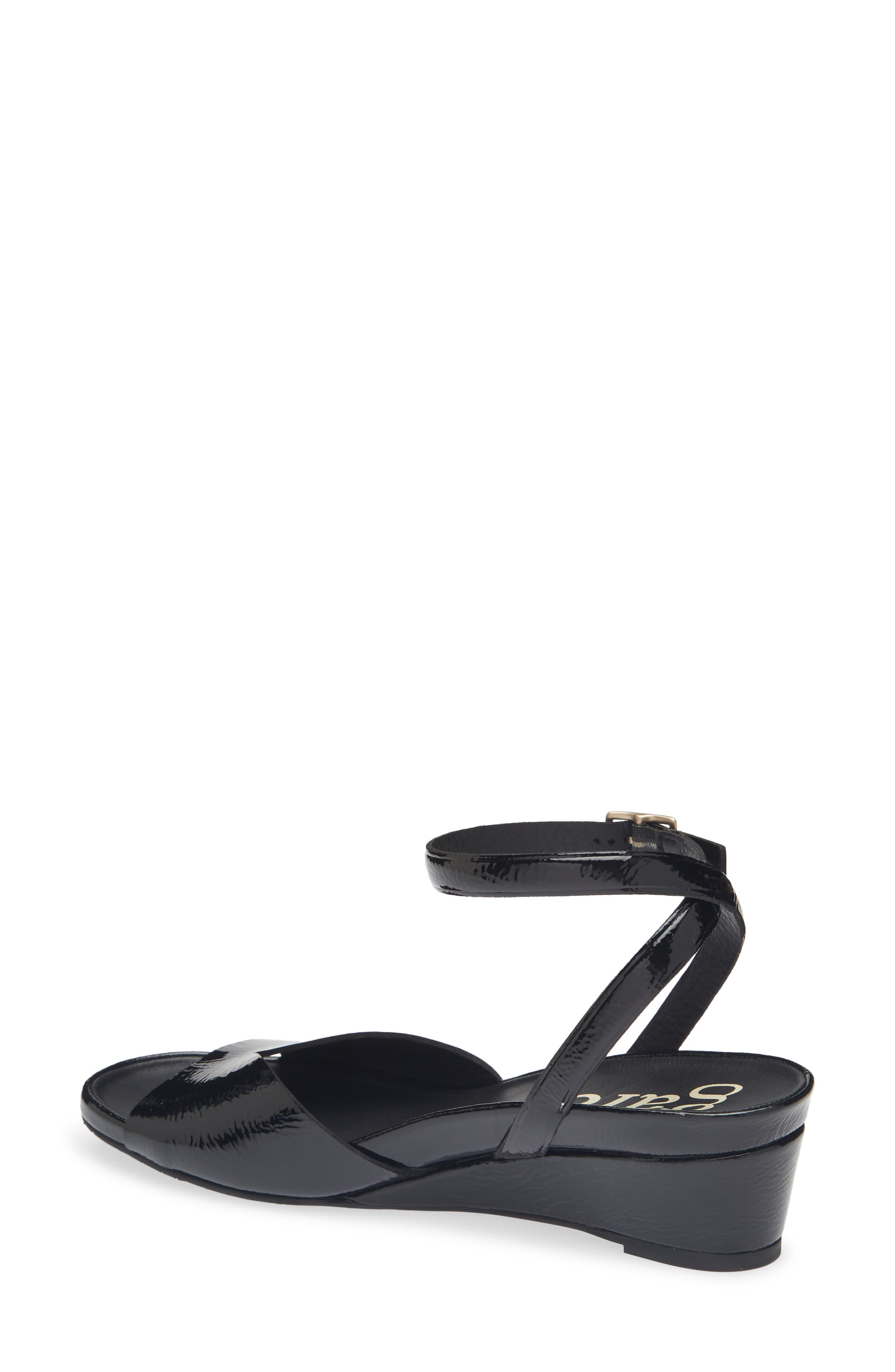 Pedro Garcia Wamika Leather Wedge Sandal, Alternate, color, Black Castoro Naplack