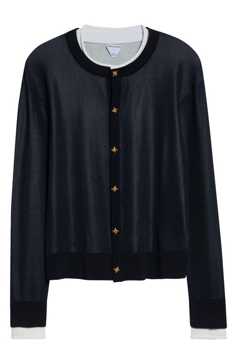Double Layer Silk Cardigan