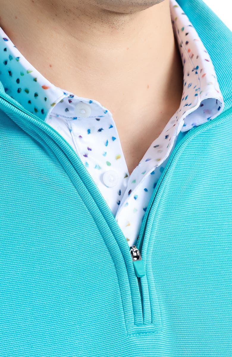 Robert Graham Troland Quarter Zip Pullover, Alternate, color, Peacock Blue