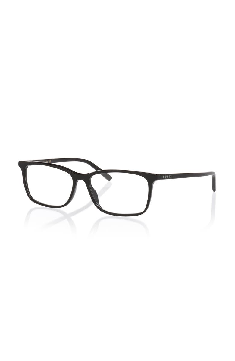 Gucci 57mm Rectangle optical glasses, Main, color, Black