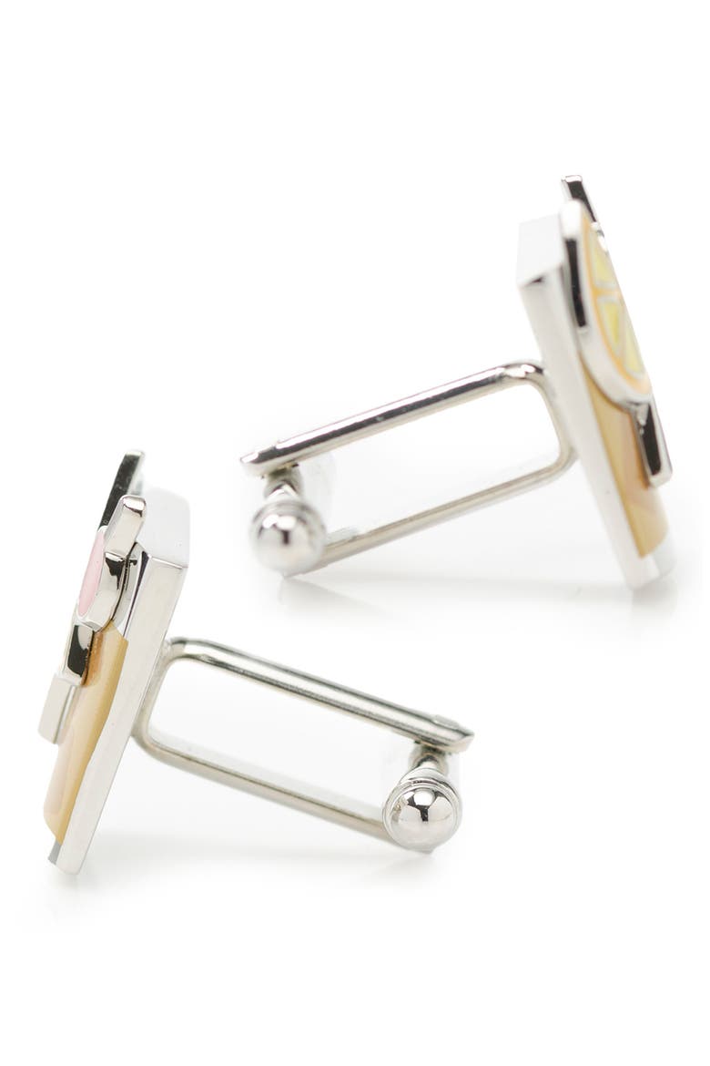 Old Fashioned Cuff Links, Alternate, color, SILVER MULTI