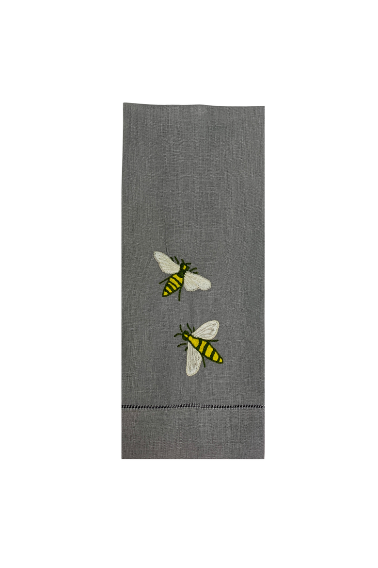 Tea Towels - Buzzing Bees, Main, color, Grey