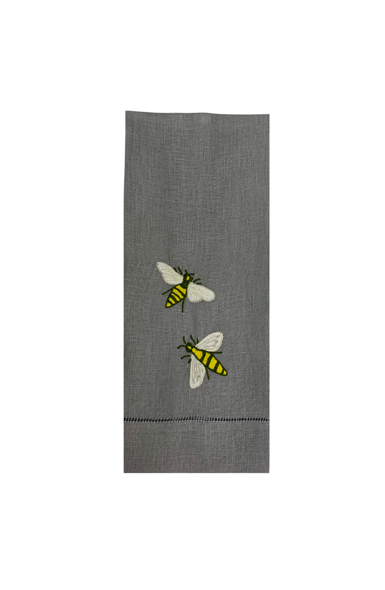 Maison d'Haiti Tea Towels - Buzzing Bees, Main, color, Grey