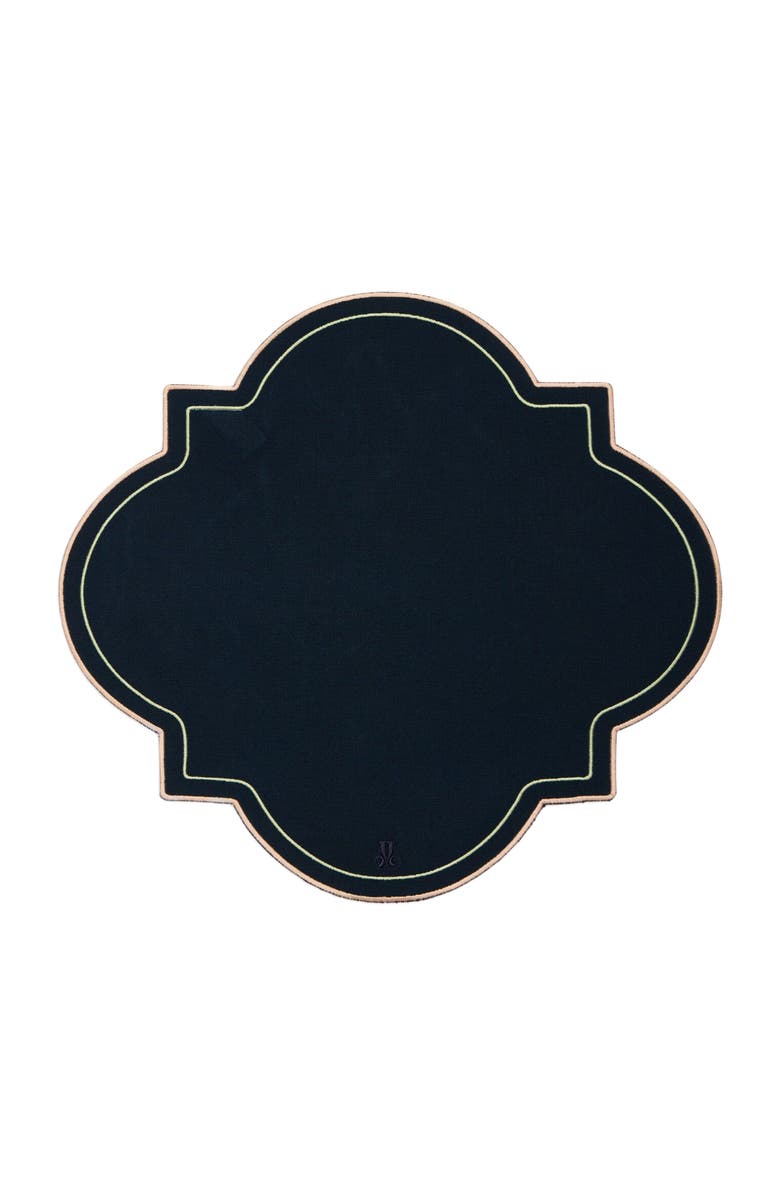La DoubleJ Medallion Placemats Set Of 2, Alternate, color, Solid Navy