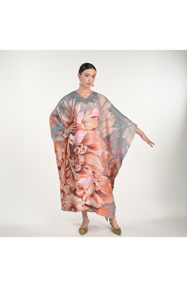 Silk&Soul Kaftan Dress, Alternate, color, Orange