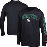 Champion Men's Champion Black Michigan State Spartans Arch Over Logo 2-Hit Long Sleeve T-Shirt