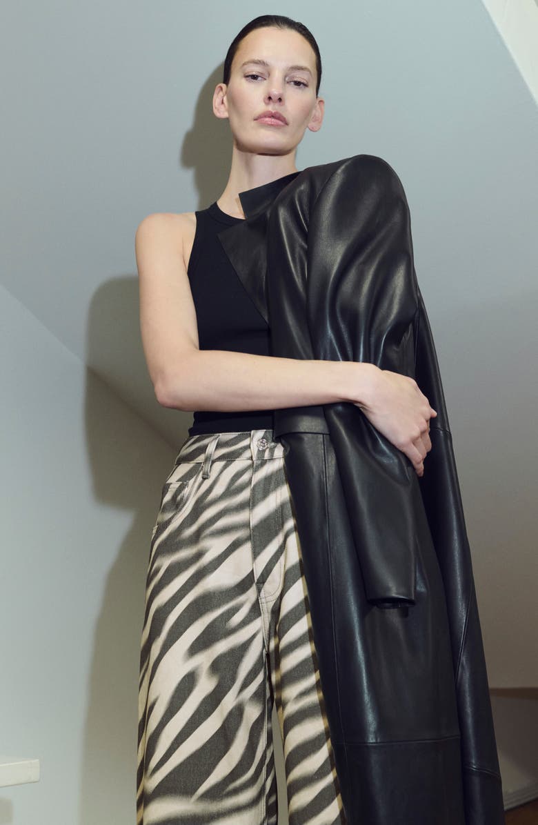 MANGO Zebri Straight Leg Jeans, Alternate, color, Off White