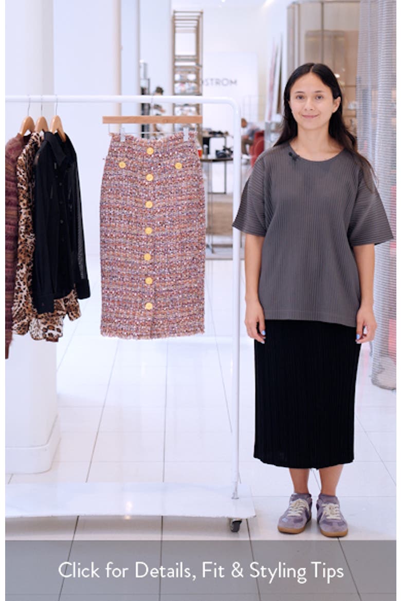 Tai Tweed Midi Skirt video