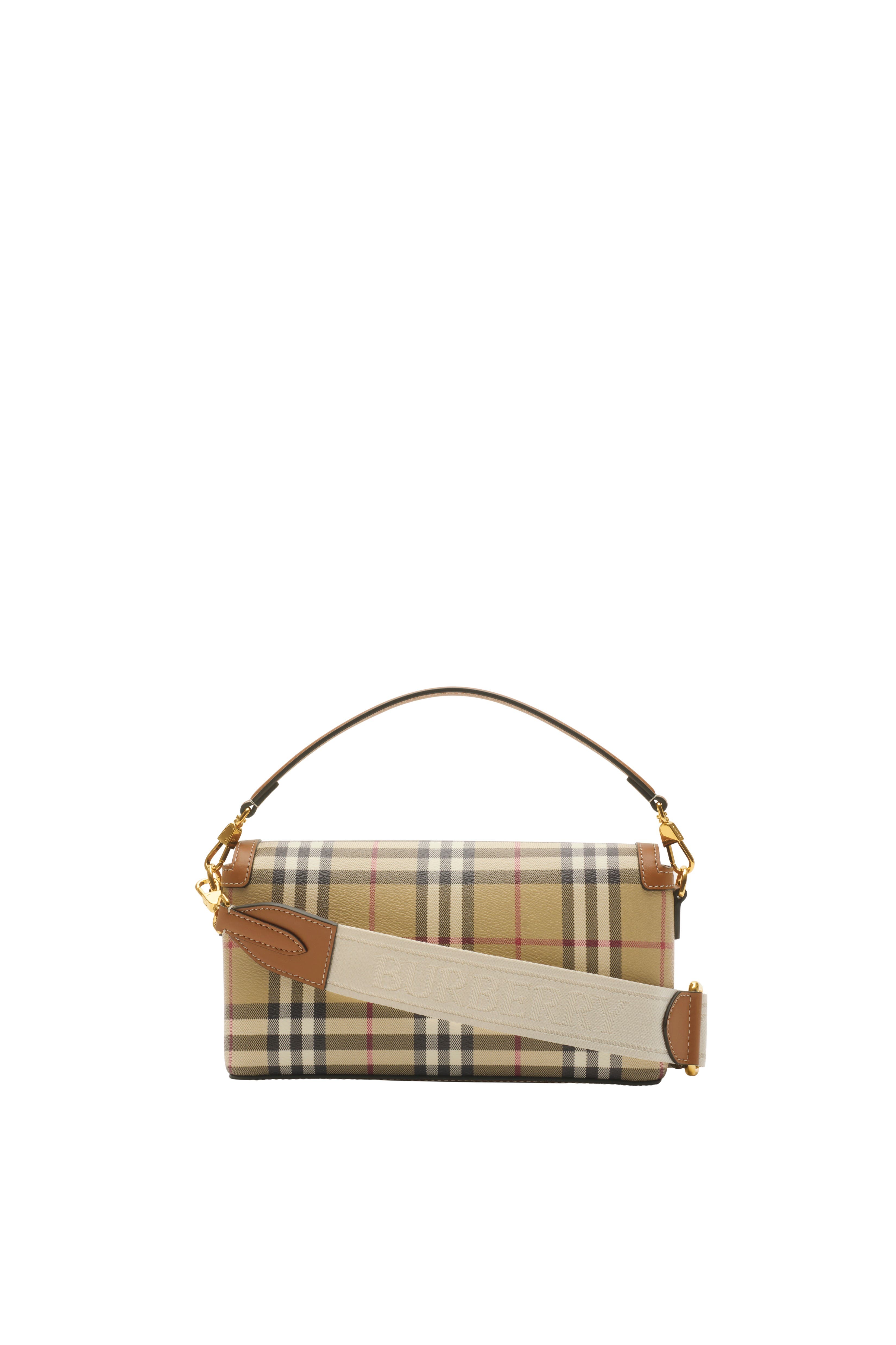 Burberry Top Handle Note Bag, Alternate, color, Archive Beige/Briar Brown