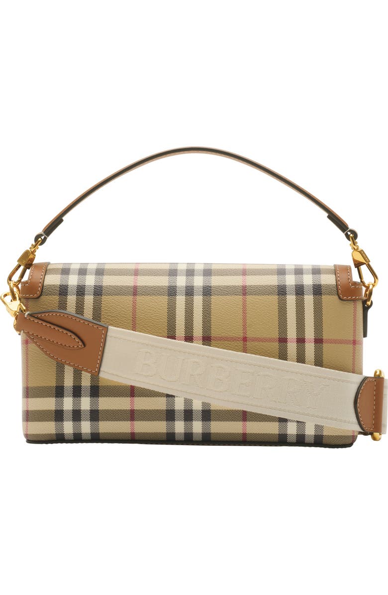 Burberry Top Handle Note Bag, Alternate, color, Archive Beige/Briar Brown