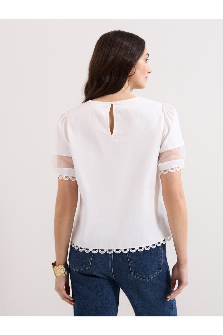 Rebecca Detail Top, Alternate, color, White