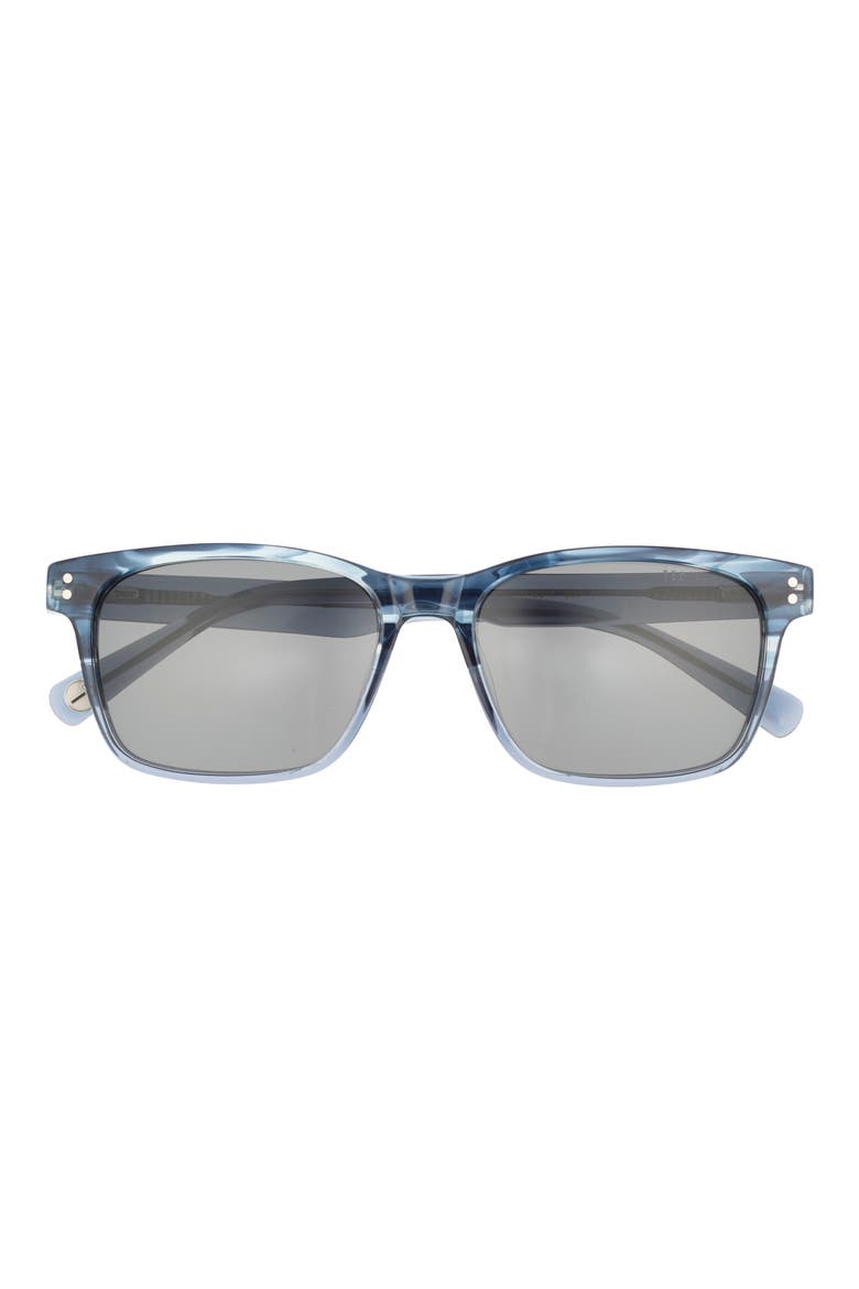 55mm Polarized Square Sunglasses, Main, color, BLUE
