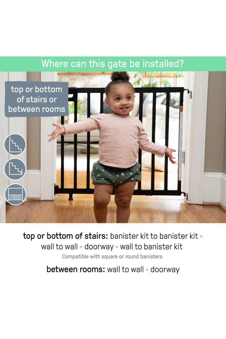 The Stairway 48W Series Pet and Baby Gate, Alternate, color, NATURAL