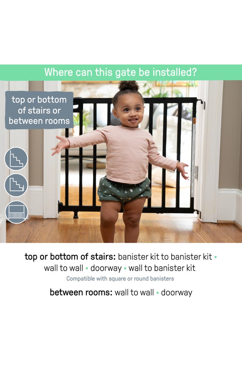 INGENUITY The Stairway 48W Series Pet and Baby Gate, Alternate, color, Natural