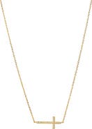 Bearfruit Jewelry Sterling Silver 18k Gold Plated Elowen Horizontal Cross Necklace Gift Idea