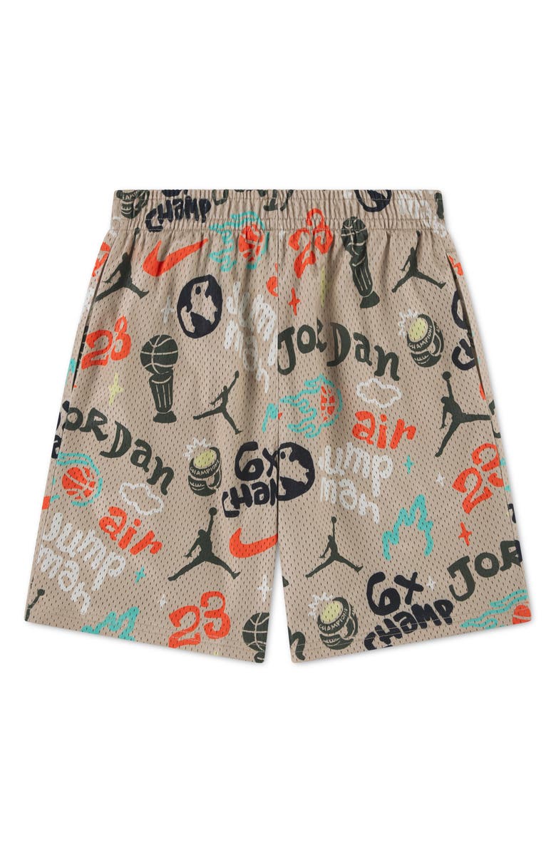 Jordan Kids' World Tour Mesh Shorts, Alternate, color, Khaki