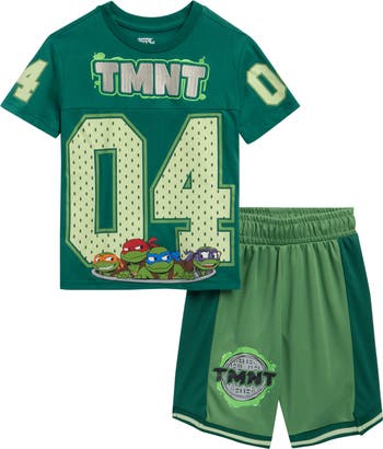 Ensemble T-Shirt Et Short Teenage Mutant Ninja Turtles - Vêtements Garçon TMNT, Tee-Shirt Et Shorts Confortables